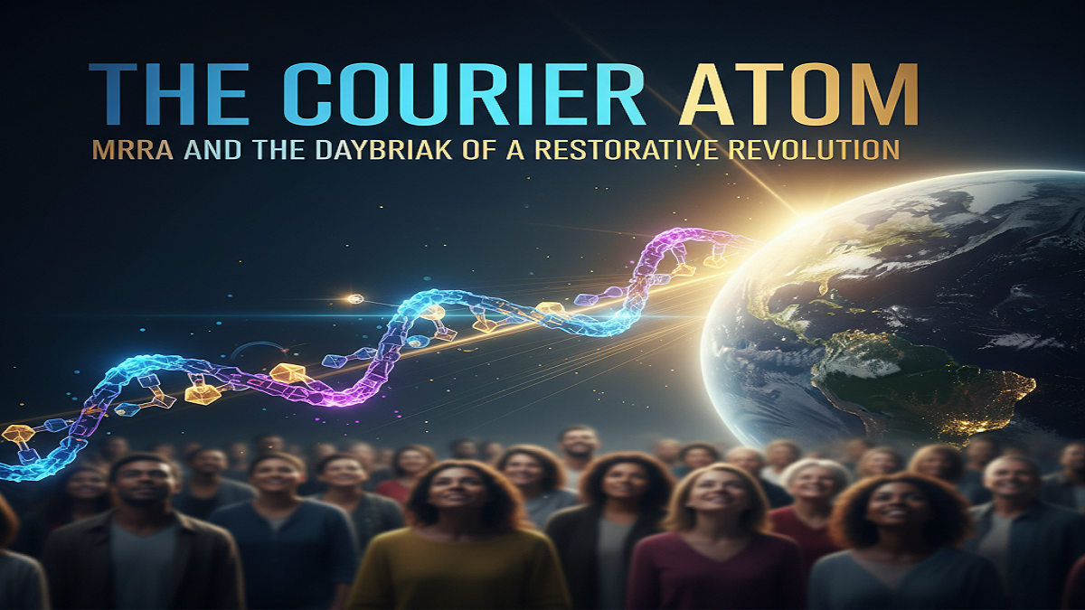 The Courier Atom: mRNA and the Day break ofa Restorative Revolution
