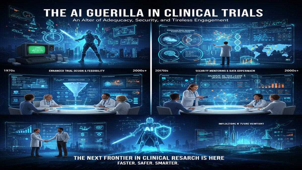 The AI Guerilla in Clinical Trials: A Alter of Adequacy, Security, andTireless Engagement