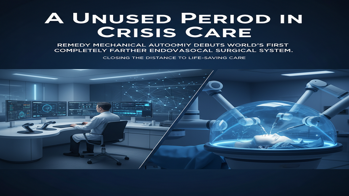 A Unused Period in Crisis Care: Cure Mechanical autonomy Debuts World’s To begin with Completely Farther Endovascular Surgical System