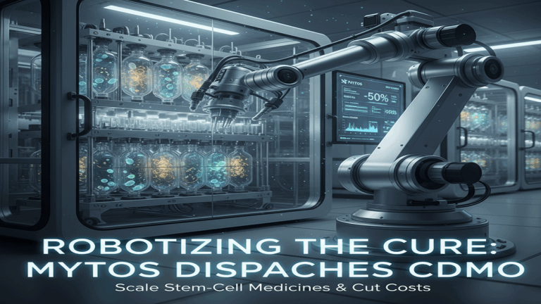 Robotizing the Cure: Mytos Dispatches CDMO to Scale Stem-Cell Medicines and Cut Costs