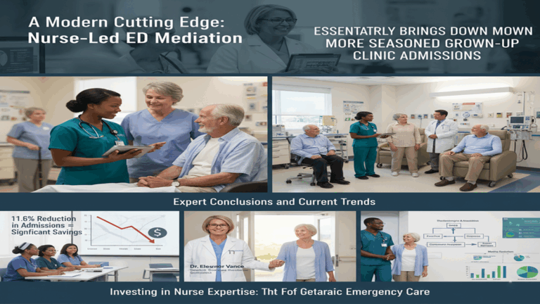 A Modern Cutting edge: Nurse-Led ED Mediation Essentially Brings down More seasoned Grown-up Clinic Admissions