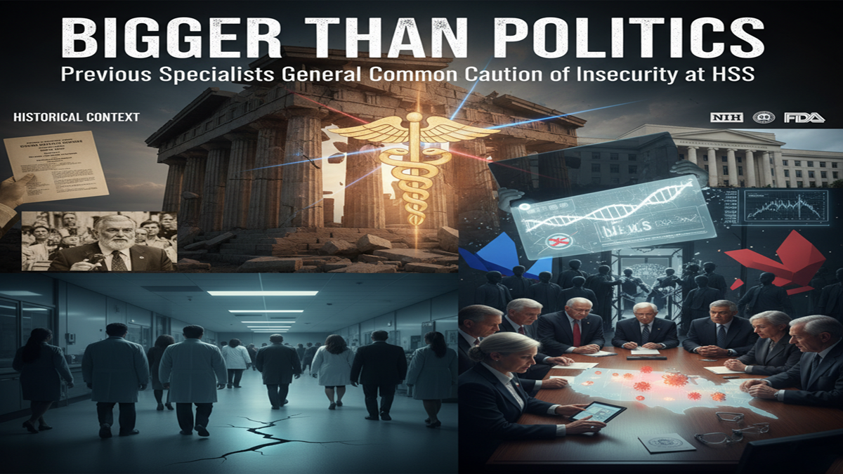 ‘Bigger Than Politics’: Previous Specialists Common Caution of Insecurity at HHS