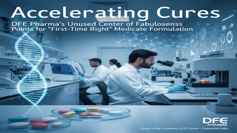 Accelerating Cures: DFE Pharma’s Unused Center of Fabulousness Points for ‘First-Time Right’ Medicate Formulation